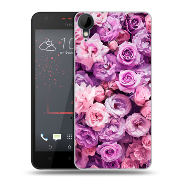 Пластиковый чехол на HTC Desire 825 с принтом лавандовые розы