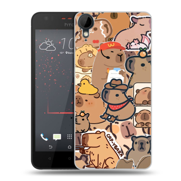 Пластиковый чехол на HTC Desire 825 с принтом капибара Пластиковый чехол на HTC Desire 825 с принтом капибара