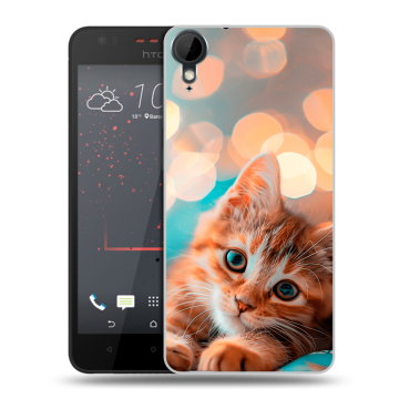 Пластиковый чехол на HTC Desire 825 с принтом котик Пластиковый чехол на HTC Desire 825 с принтом котик