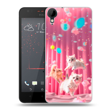 Пластиковый чехол на HTC Desire 825 с принтом милые котики