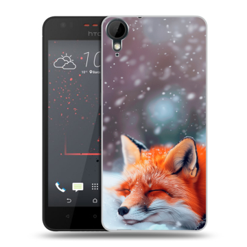 Пластиковый чехол на HTC Desire 825 с принтом лиса Пластиковый чехол на HTC Desire 825 с принтом лиса