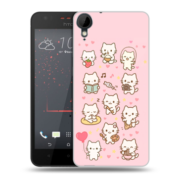 Пластиковый чехол на HTC Desire 825 с принтом Hello Kitty Хелоу Кити