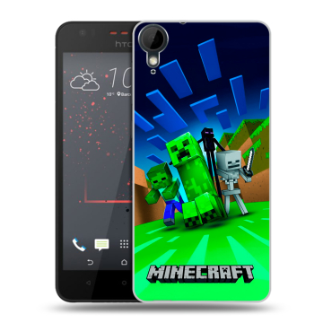 Пластиковый чехол на HTC Desire 825 с принтом Майнкрафт Пластиковый чехол на HTC Desire 825 с принтом Майнкрафт