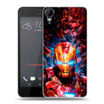 Пластиковый чехол на HTC Desire 825 с принтом Железный человек Ironman