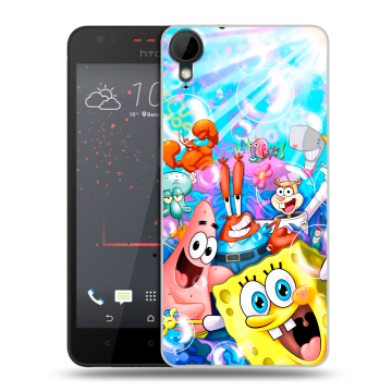 Пластиковый чехол на HTC Desire 825 с принтом спанчбоб спанч боб