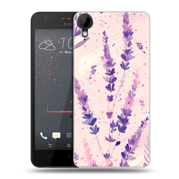 Пластиковый чехол на HTC Desire 825 с принтом цветы лаванда