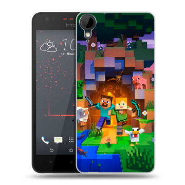 Пластиковый чехол на HTC Desire 825 с принтом Майнкрафт Minecraft Пластиковый чехол на HTC Desire 825 с принтом Майнкрафт Minecraft