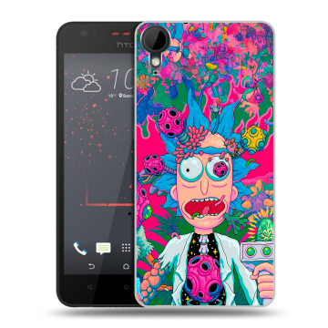 Пластиковый чехол на HTC Desire 825 с принтом Рик и Морти Rick Morty