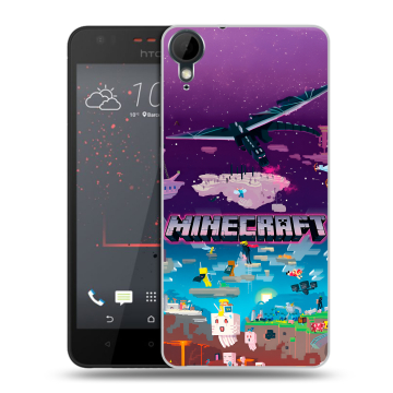 Пластиковый чехол на HTC Desire 825 с принтом Майнкрафт Minecraft