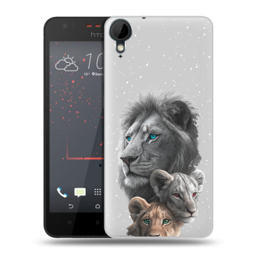 Пластиковый чехол на HTC Desire 825 с принтом Львы