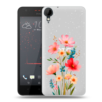 Пластиковый чехол на HTC Desire 825 с принтом Цветы