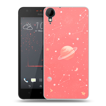 Пластиковый чехол на HTC Desire 825 с принтом Розовый космос
