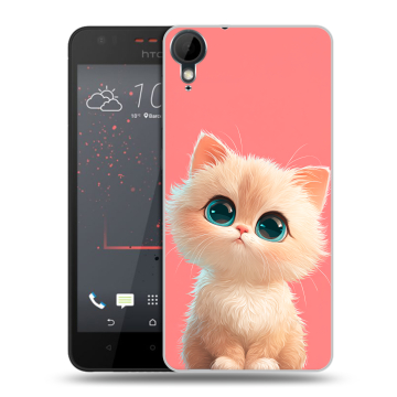 Пластиковый чехол на HTC Desire 825 с принтом Розовый котенок