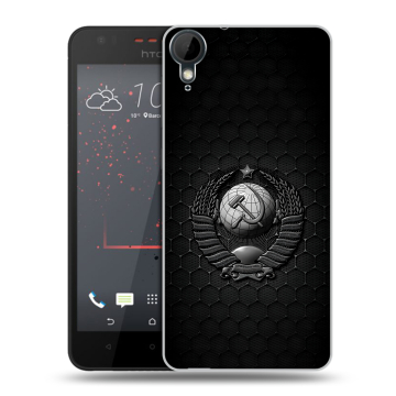 Пластиковый чехол на HTC Desire 825 с принтом Герб Флаг СССР