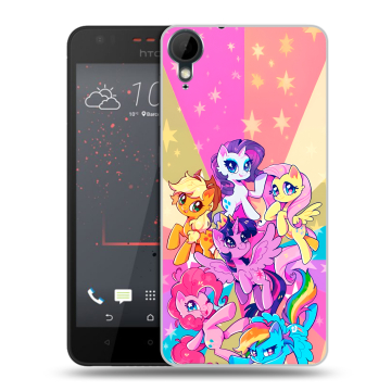 Пластиковый чехол на HTC Desire 825 с принтом My little pony Дружба чудо