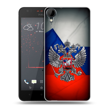 Пластиковый чехол на HTC Desire 825 с принтом Флаг России
