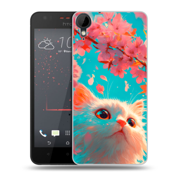 Пластиковый чехол на HTC Desire 825 с принтом Красивый кот