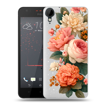 Пластиковый чехол на HTC Desire 825 с принтом цветы