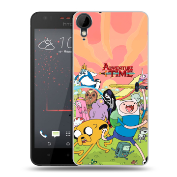 Пластиковый чехол на HTC Desire 825 с принтом Adventure time Время приключений