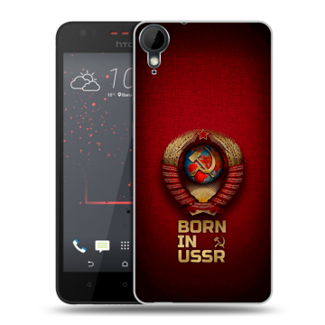 Пластиковый чехол на HTC Desire 825 с принтом Флаг Герб СССР