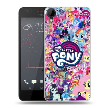 Пластиковый чехол на HTC Desire 825 с принтом My little pony Дружба чудо