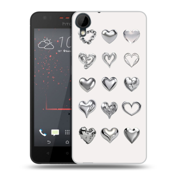 Пластиковый чехол на HTC Desire 825 с принтом Y2K сердечки Пластиковый чехол на HTC Desire 825 с принтом Y2K сердечки