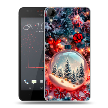 Пластиковый чехол на HTC Desire 825 с принтом Новый год