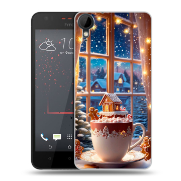 Пластиковый чехол на HTC Desire 825 с принтом Новый год
