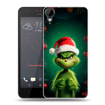 Пластиковый чехол на HTC Desire 825 с принтом Гринч Новый год Рождество