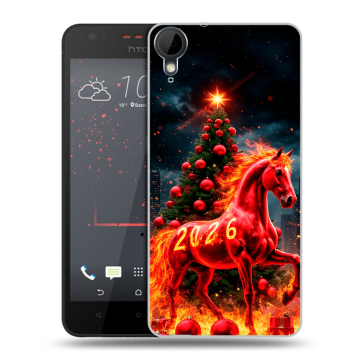 Пластиковый чехол на HTC Desire 825 с принтом Новый год