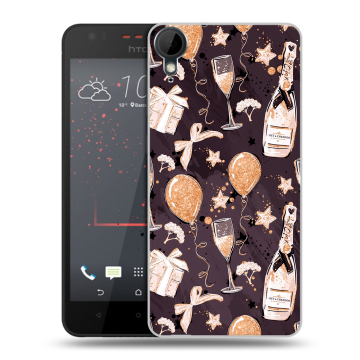 Пластиковый чехол на HTC Desire 825 с принтом Новый год