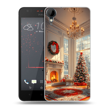 Пластиковый чехол на HTC Desire 825 с принтом Новый год