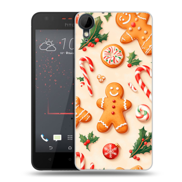 Пластиковый чехол на HTC Desire 825 с принтом Новый год