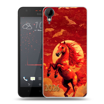Пластиковый чехол на HTC Desire 825 с принтом Новый год