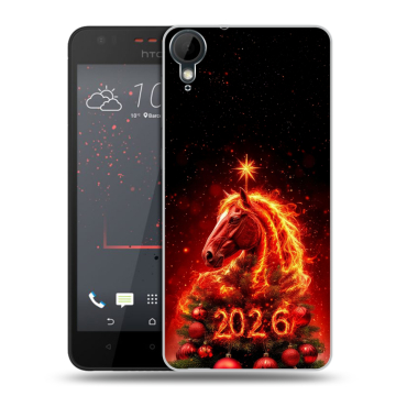 Пластиковый чехол на HTC Desire 825 с принтом Новый год