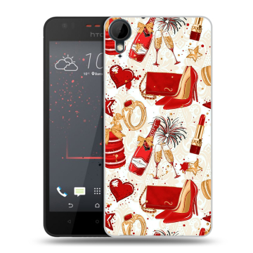 Пластиковый чехол на HTC Desire 825 с принтом Новый год