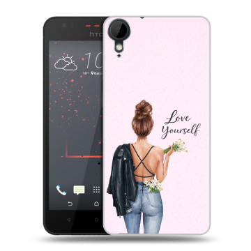 Пластиковый чехол на HTC Desire 825 с принтом женский Пластиковый чехол на HTC Desire 825 с принтом женский