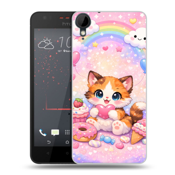 Пластиковый чехол на HTC Desire 825 с принтом для девочек