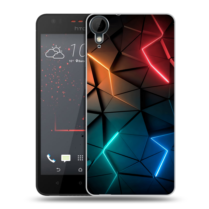 Пластиковый чехол на HTC Desire 825 с принтом Абстракция неон Пластиковый чехол на HTC Desire 825 с принтом Абстракция неон