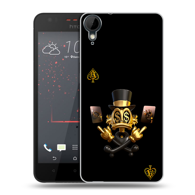 Пластиковый чехол на HTC Desire 825 с принтом Золотой скрудж макдак Пластиковый чехол на HTC Desire 825 с принтом Золотой скрудж макдак