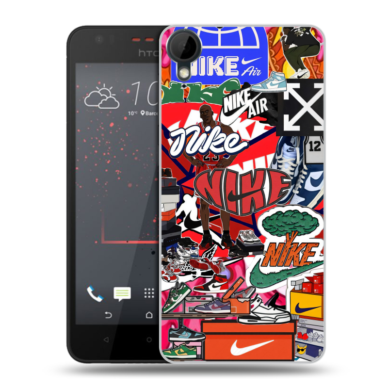 Пластиковый чехол на HTC Desire 825 с принтом Найк Nike яркий Пластиковый чехол на HTC Desire 825 с принтом Найк Nike яркий