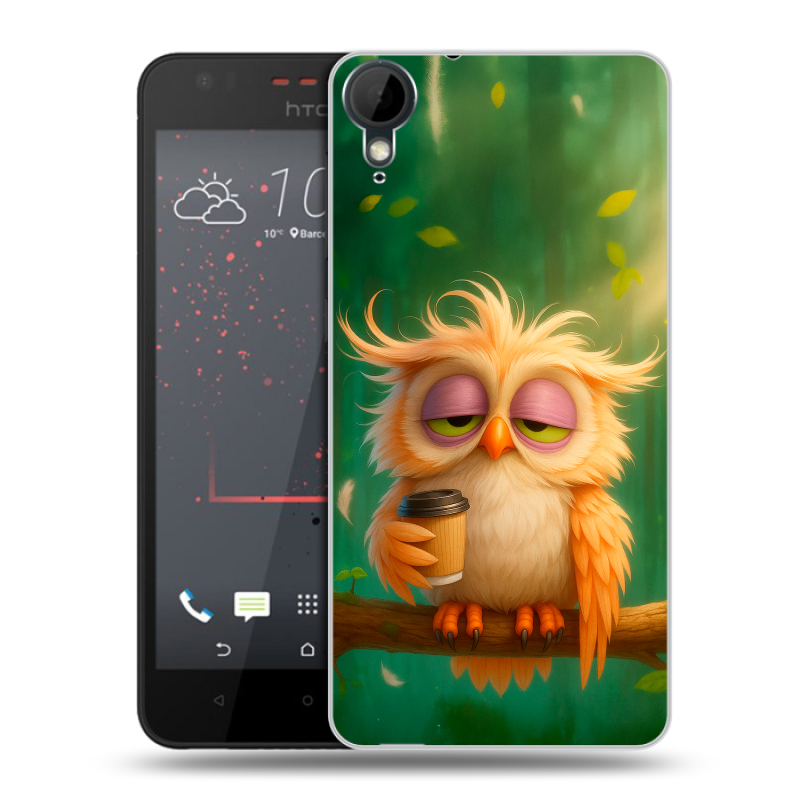 Пластиковый чехол на HTC Desire 825 с принтом сова Пластиковый чехол на HTC Desire 825 с принтом сова