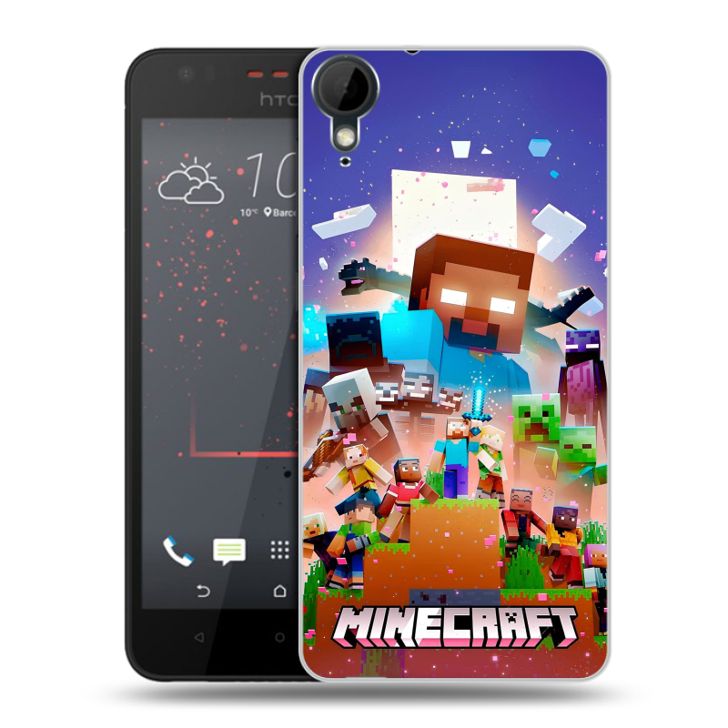 Пластиковый чехол на HTC Desire 825 с принтом Майнкрафт Minecraft Пластиковый чехол на HTC Desire 825 с принтом Майнкрафт Minecraft