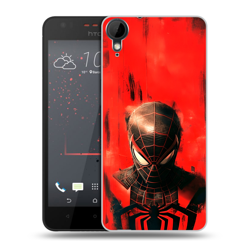 Пластиковый чехол на HTC Desire 825 с принтом человек паук spiderman Пластиковый чехол на HTC Desire 825 с принтом человек паук spiderman