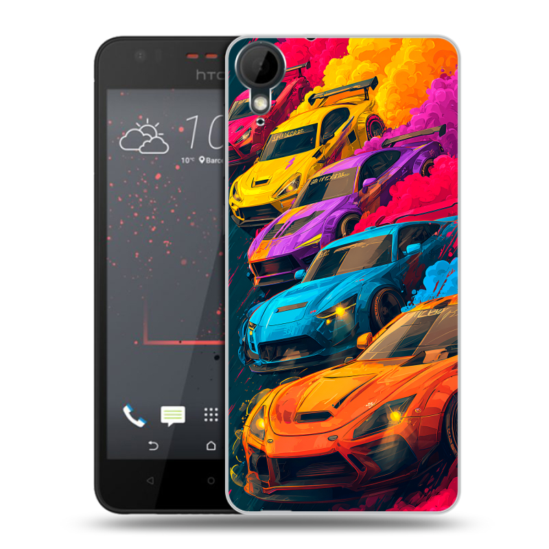 Пластиковый чехол на HTC Desire 825 с принтом Тачки Пластиковый чехол на HTC Desire 825 с принтом Тачки