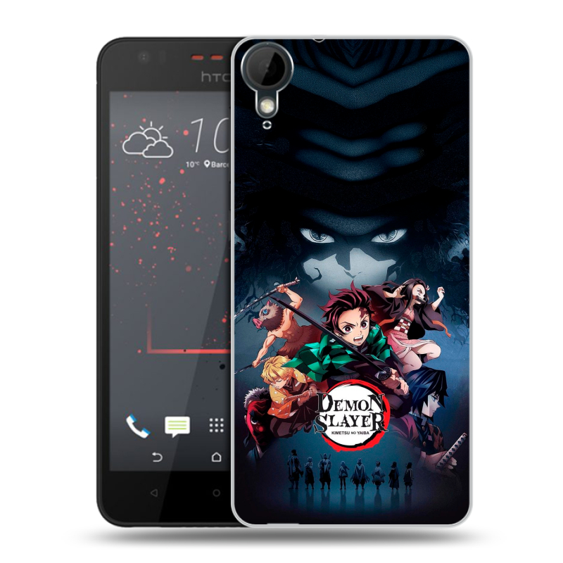 Пластиковый чехол на HTC Desire 825 с принтом Demon Slayer Клинок рассекающий демонов Пластиковый чехол на HTC Desire 825 с принтом Demon Slayer Клинок рассекающий демонов