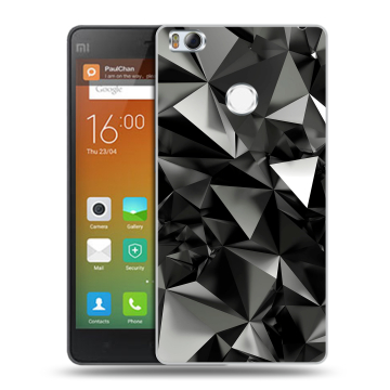 Пластиковый чехол на Xiaomi Mi4S с принтом Черные кристаллы Пластиковый чехол на Xiaomi Mi4S с принтом Черные кристаллы