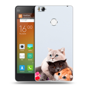 Пластиковый чехол на Xiaomi Mi4S с принтом Кошки Пластиковый чехол на Xiaomi Mi4S с принтом Кошки