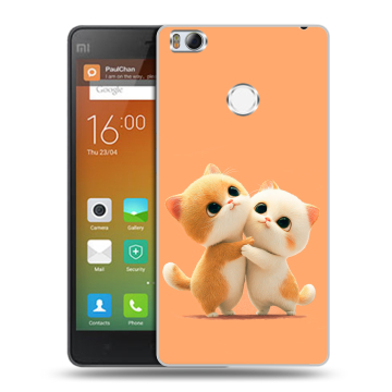 Пластиковый чехол на Xiaomi Mi4S с принтом Милые котики Пластиковый чехол на Xiaomi Mi4S с принтом Милые котики