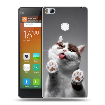 Пластиковый чехол на Xiaomi Mi4S с принтом Коты Пластиковый чехол на Xiaomi Mi4S с принтом Коты